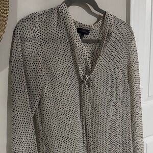 The Limited Black and White Polka Dot Blouse